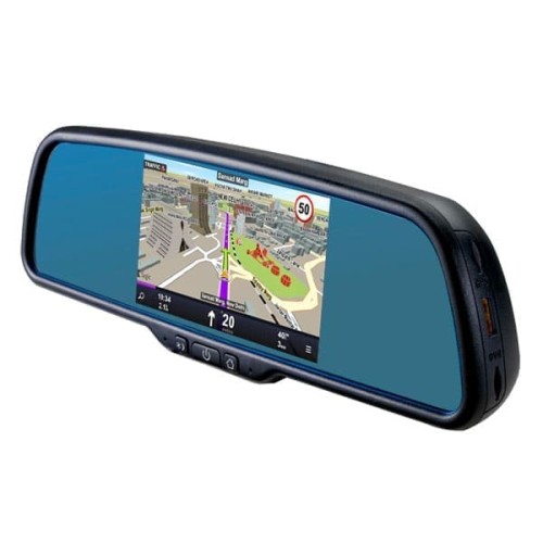 Car Rearview Smart with GPS Navigation 5-Inch