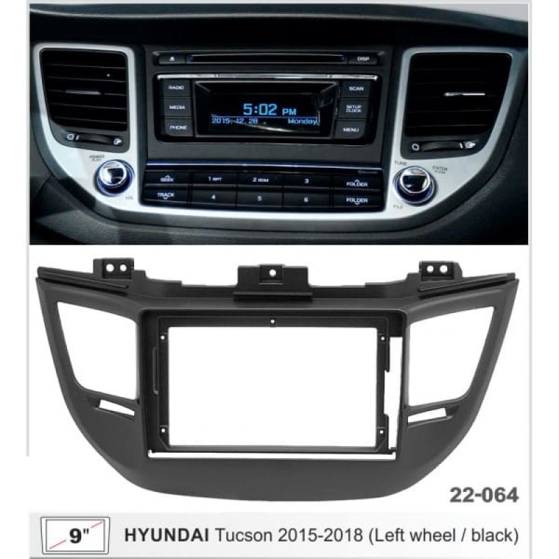 Sistem multimedia audio BORD 22-064: 9-inch HYUNDAI TUCSON 2015-2018 - Q9
