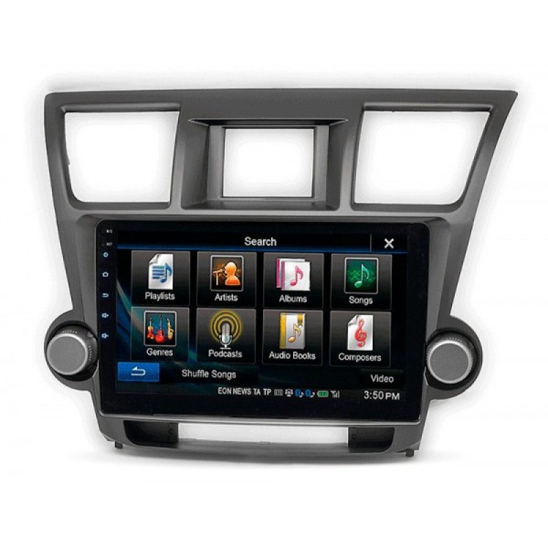 Sistem multimedia audio BORD 22-099: 10.1-inch TOYOTA HIGHLANDER 2008-2013, KLUGER 2008-2014 - Q8