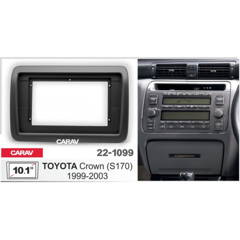 Sistem multimedia audio BORD 22-1099: 10.1-inch TOYOTA CROWN (S170) 1999-2003 - A10D