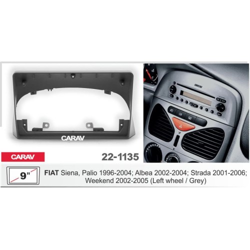 Штатная магнитола 22-1135: 9-inch для FIAT SIENA, PALIO 1996-2004, ALBEA 2002-2004, STRADA 2001-2006, WEEKEND 2002-2005 - A10D