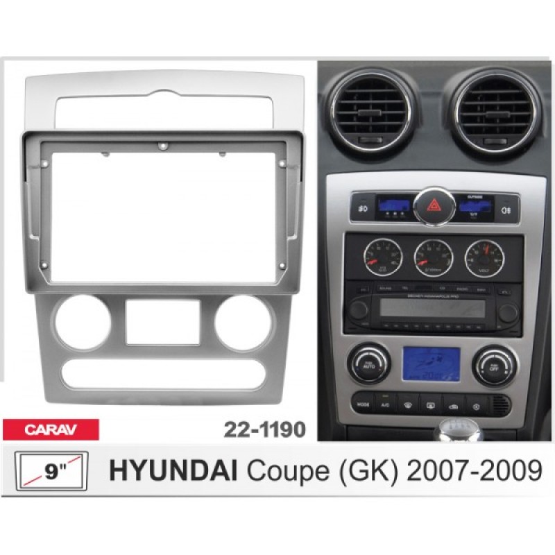 Sistem multimedia audio BORD 22-1190: 9-inch HYUNDAI COUPE (GK) 2007-2009 - Q7