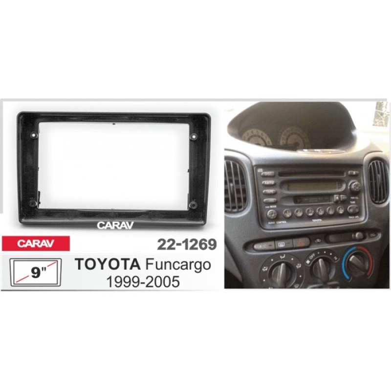 Sistem multimedia audio BORD 22-1269: 9-inch TOYOTA FUNCARGO 1999-2005 - A09D