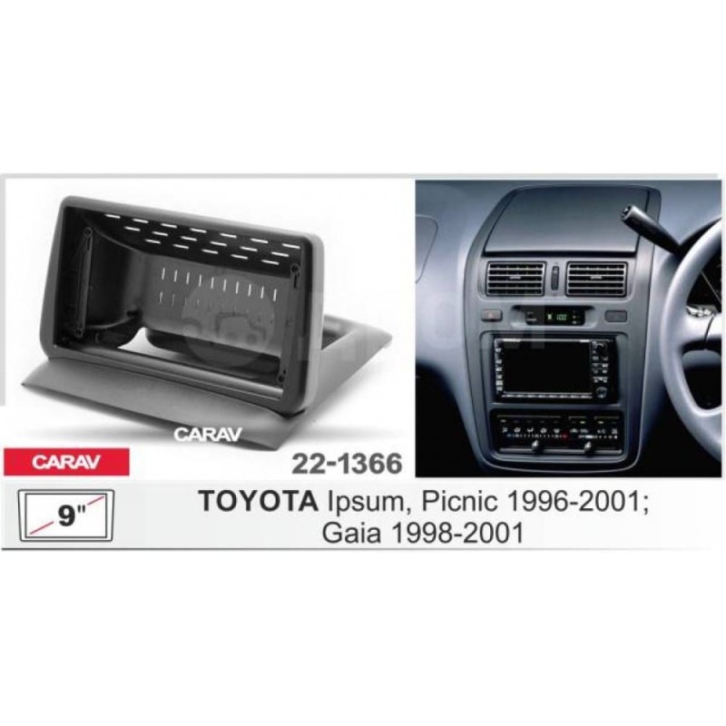 Штатная магнитола 22-1366: 9-inch для TOYOTA IPSUM 1996-1998, PICNIC 1996-2001, GAIA 1998-2001 - A09D