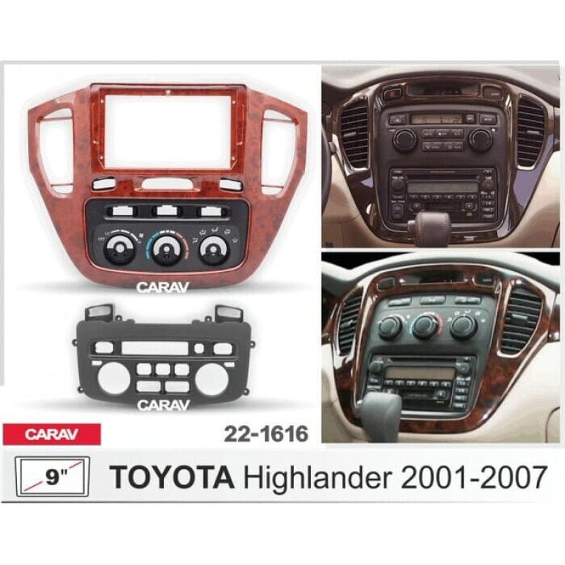 Sistem multimedia audio BORD 22-1616: 9-inch TOYOTA HIGHLANDER 2001-2007 - N10Pro