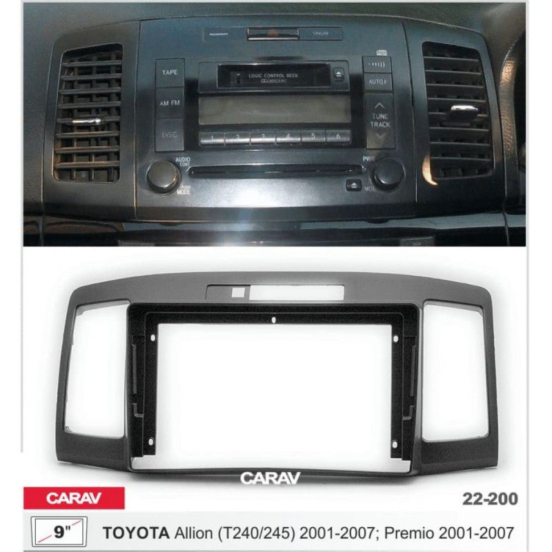 Sistem multimedia audio BORD 22-200: 9-inch TOYOTA ALLION (T240/245), PREMIO 2001-2007 - Q8