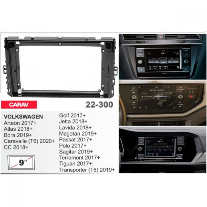 Штатная магнитола 22-300: 9-inch для VOLKSWAGEN UNIVERSAL 2017-2024 - A18