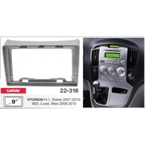Штатная магнитола 22-316: 9-inch для HYUNDAI H-1, STAREX 2007-2015, I800, ILOAD, IMAX 2008-2015 - A7