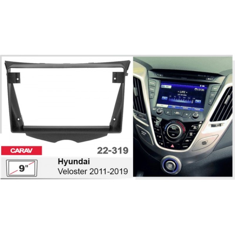 Штатная магнитола 22-319: 9-inch для HYUNDAI VELOSTER 2011-2019 - A09D