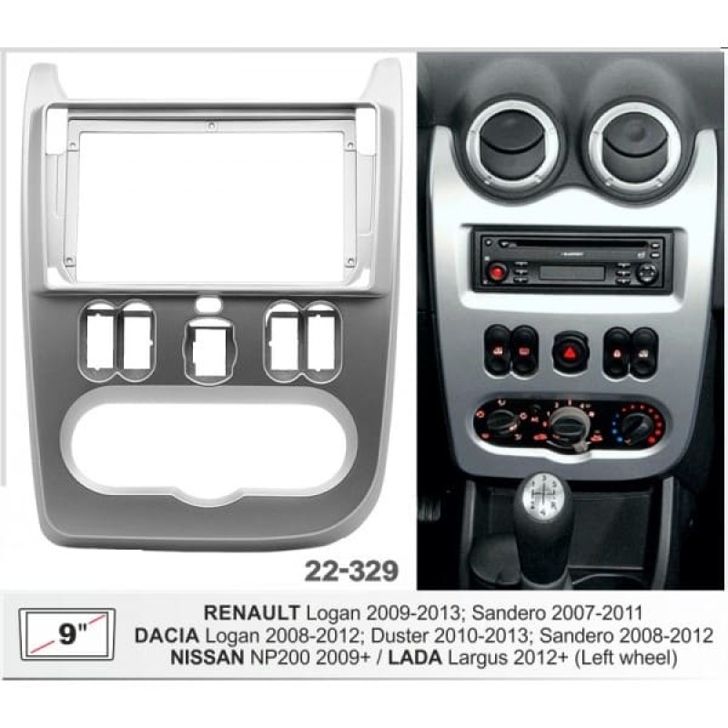 Sistem multimedia audio BORD 22-329: 9-inch DACIA LOGAN 2008-2012, DUSTER 2010-2013, SANDERO 2008-2012 - N10Pro