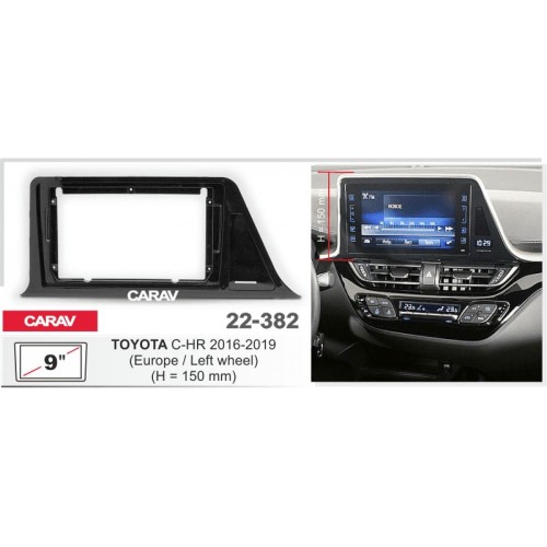 Штатная магнитола 22-382: 9-inch для TOYOTA C-HR 2016-2019 - Q8
