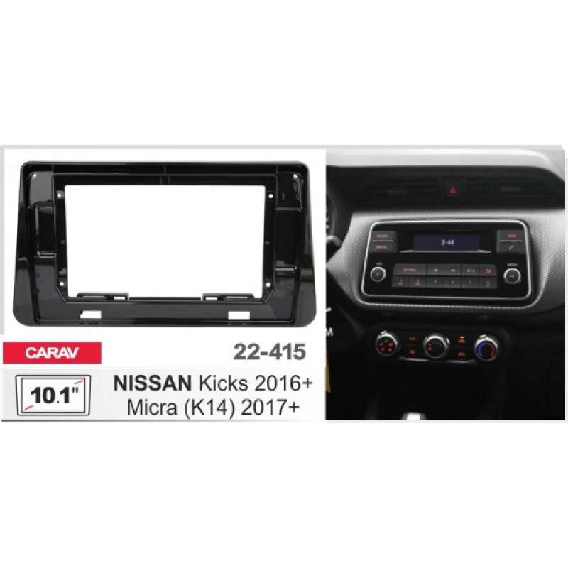 Штатная магнитола 22-415: 10.1-inch для NISSAN MICRA (K14) 2017-2024, KICKS 2016-2024 - A10D