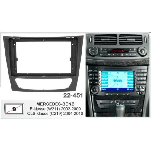 Штатная магнитола 22-451: 9-inch для MERCEDES-BENZ E-CLASS (W211) 2002-2009, CLS-CLASS (C219) 2004-2010 - A6