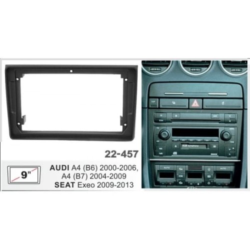 Штатная магнитола 22-457: 9-inch для AUDI A4 (B6) 2000-2006, A4 (B7) 2004-2009 - A7