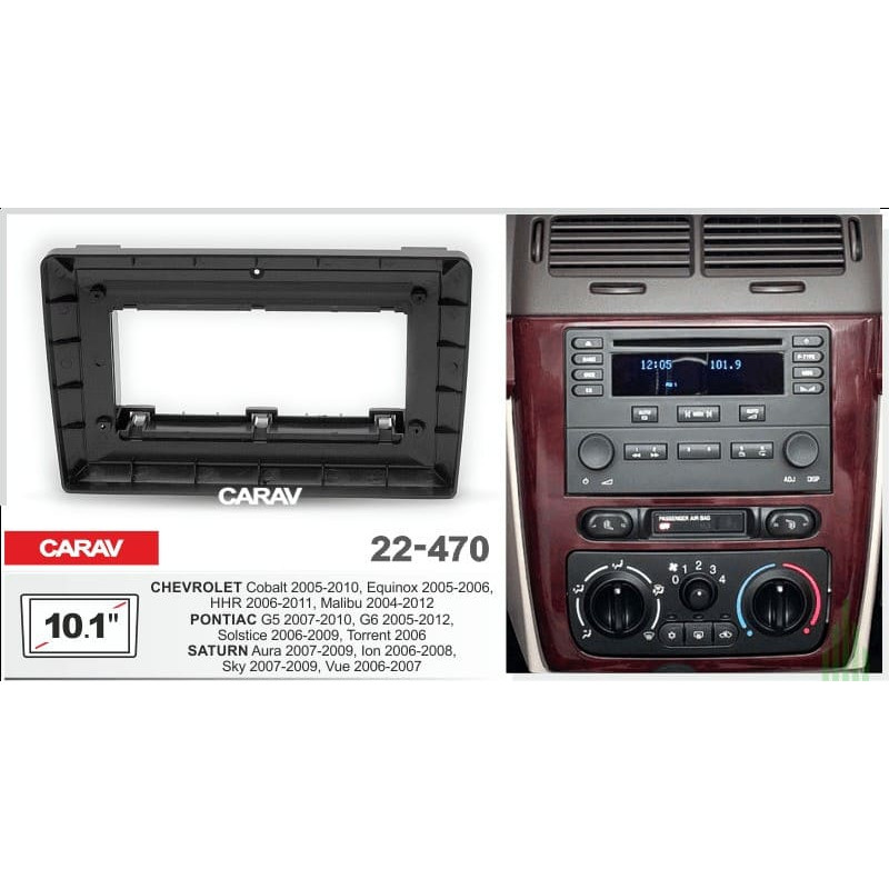 Sistem multimedia audio BORD 22-470: 10.1-inch CHEVROLET COBALT 2005-2010, EQUINOX 2005-2006, HHR 2006-2011, MALIBU 2004-2012 - Q8
