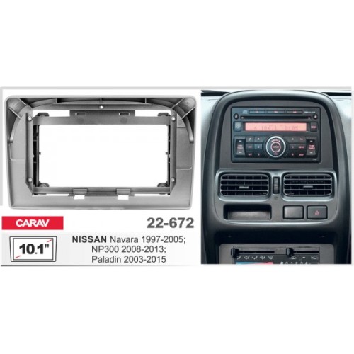 Sistem multimedia audio BORD 22-672: 10.1-inch NISSAN NAVARA 1997-2005, NP300 2008-2013, PALADIN 2003-2015 - A7