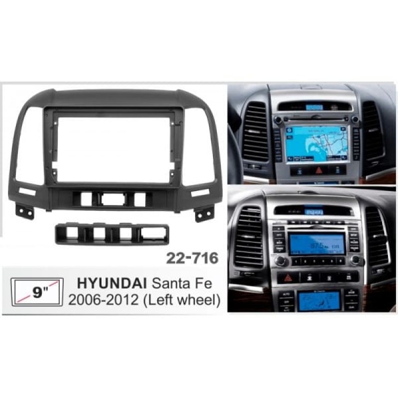Sistem multimedia audio BORD 22-716: 9-inch HYUNDAI SANTA FE 2006-2012 - Q7