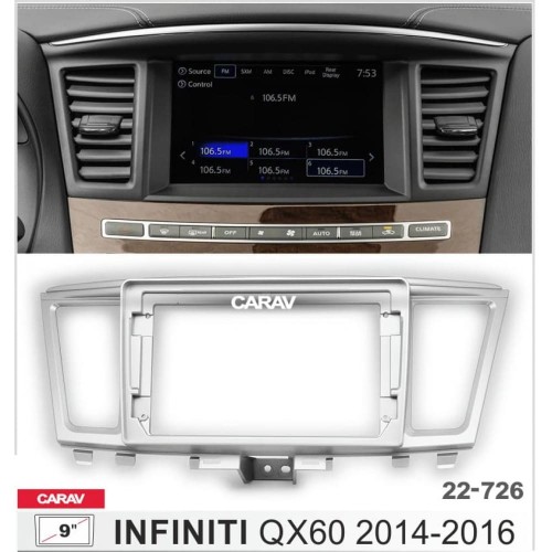 Штатная магнитола 22-726: 9-inch для INFINITI QX60 2014-2016 - G10